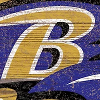 NFL Baltimore Ravens 24 in x 24 in Distressed Logo Cutout Sign