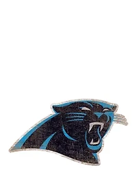 NFL Carolina Panthers Distressed Logo Cutout Sign
