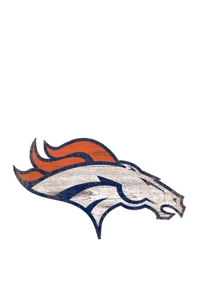 NFL Denver Broncos Distressed Logo Cutout Sign