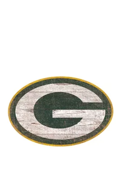 NFL Green Bay Packers Distressed Logo Cutout Sign