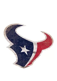 NFL Houston Texans Distressed Logo Cutout Sign