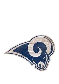 NFL Los Angeles Rams 24 in x 24 in Distressed Logo Cutout Sign