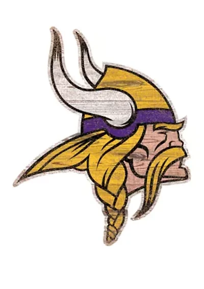 NFL Minnesota Vikings Distressed Logo Cutout Sign