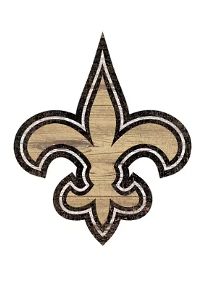 NFL New Orleans Saints 24 in x 24 in Distressed Logo Cutout Sign