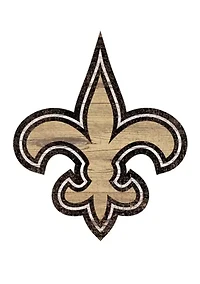 NFL New Orleans Saints 24 in x 24 in Distressed Logo Cutout Sign