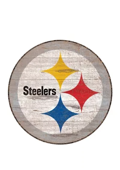 NFL Pittsburgh Steelers Distressed Logo Cutout Sign