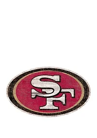 NFL San Francisco 49ers Distressed Logo Cutout Sign