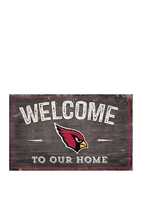 NFL Arizona Cardinals 11 in x 19 in Welcome to Our Home Sign