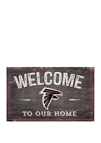 NFL Atlanta Falcons 11 in x 19 in Welcome to Our Home Sign