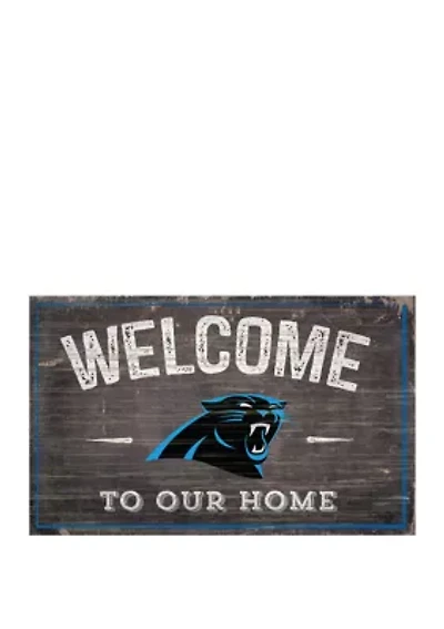 NFL Carolina Panthers 11 in x 19 in Welcome to Our Home Sign