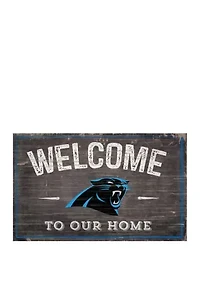 NFL Carolina Panthers 11 in x 19 in Welcome to Our Home Sign