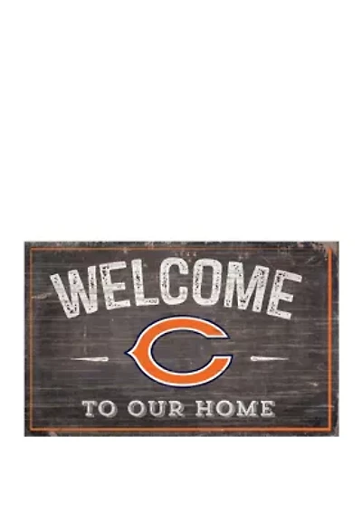 NFL Chicago Bears 11 in x 19 in Welcome to Our Home Sign