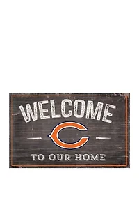 NFL Chicago Bears 11 in x 19 in Welcome to Our Home Sign