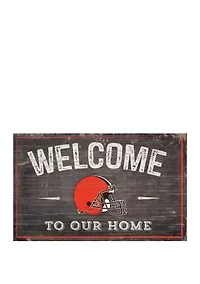 NFL Cleveland Browns 11 in x 19 in Welcome to Our Home Sign