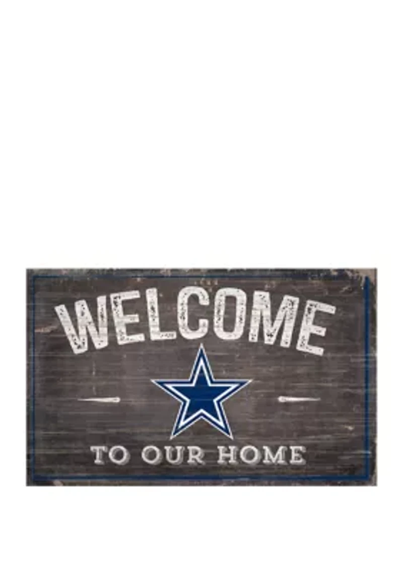 NFL Dallas Cowboys 11 in x 19 in Welcome to Our Home Sign