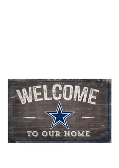 NFL Dallas Cowboys 11 in x 19 in Welcome to Our Home Sign