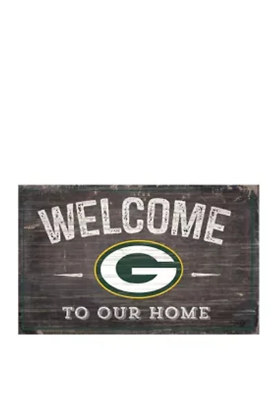 NFL Green Bay Packers 11 in x 19 in Welcome to Our Home Sign