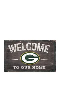 NFL Green Bay Packers 11 in x 19 in Welcome to Our Home Sign