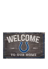 NFL Indianapolis Colts 11 in x 19 in Welcome to Our Home Sign