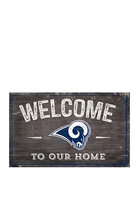 NFL Los Angeles Rams 11 in x 19 in  Welcome to Our Home Sign
