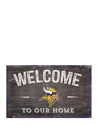 NFL Minnesota Vikings 11 in x 19 in Welcome to Our Home Sign