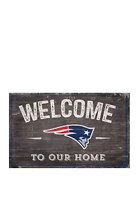 NFL New England Patriots 11 in x 19 in Welcome to our Home Sign