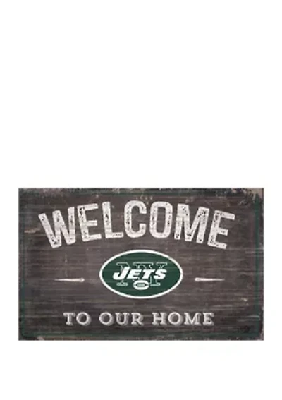 NFL New York Jets 11 in x 19 in Welcome to our Home Sign