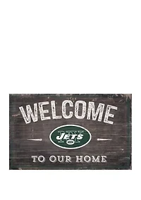 NFL New York Jets 11 in x 19 in Welcome to our Home Sign