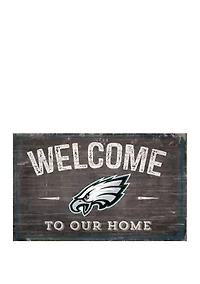 NFL Philadelphia Eagles 11 in x 19 in Welcome to Our Home Sign