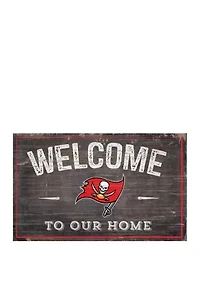 NFL Tampa Bay Buccaneers 11 in x 19 in Welcome to Our Home Sign