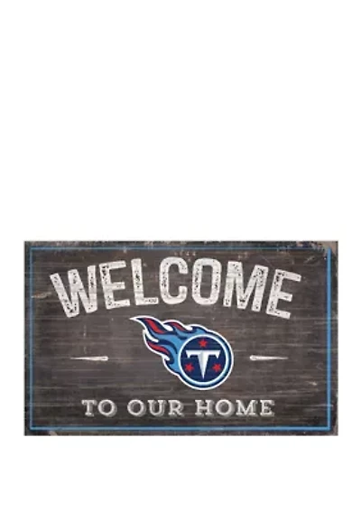 NFL Tennessee Titans 11 in x 19 in Welcome to Our Home Sign