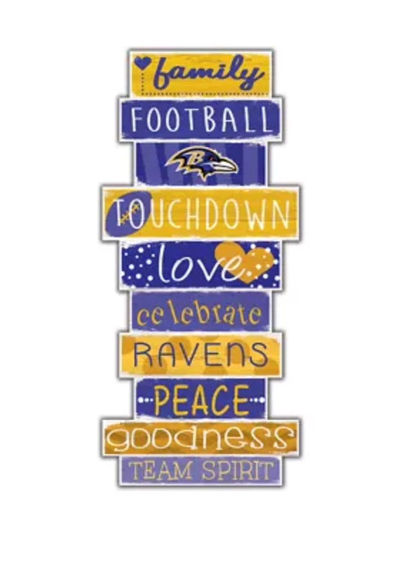 NFL Baltimore Ravens Celebrations Stack 24 in x 10 in Sign