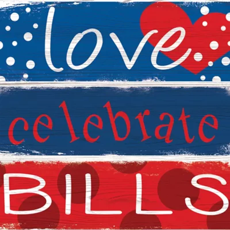 NFL Buffalo Bills Celebrations Stack 24 Inch Sign