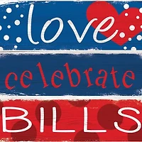 NFL Buffalo Bills Celebrations Stack 24 Inch Sign