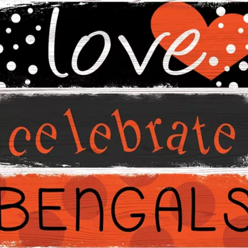 NFL Cincinnati Bengals Celebrations Stack 24 Inch Sign