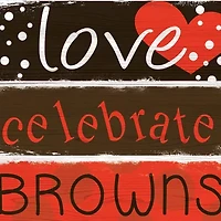 NFL Cleveland Browns Celebrations Stack 24 Inch Sign
