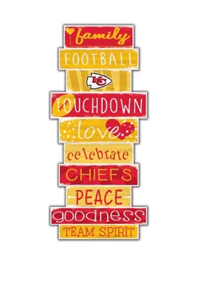 NFL Kansas City Chiefs Celebrations Stack 24 Inch Sign