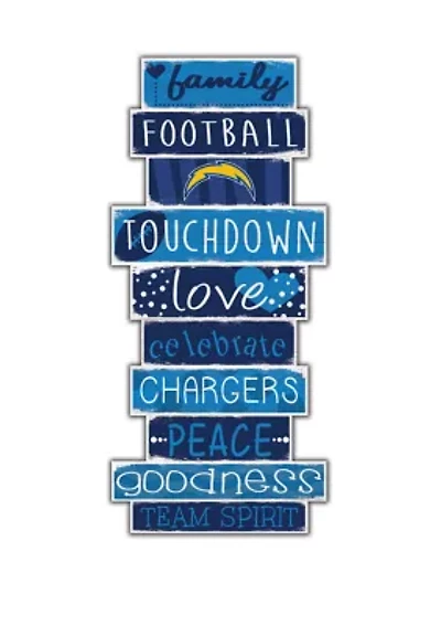 NFL Los Angeles Chargers Celebrations Stack 24 Inch Sign