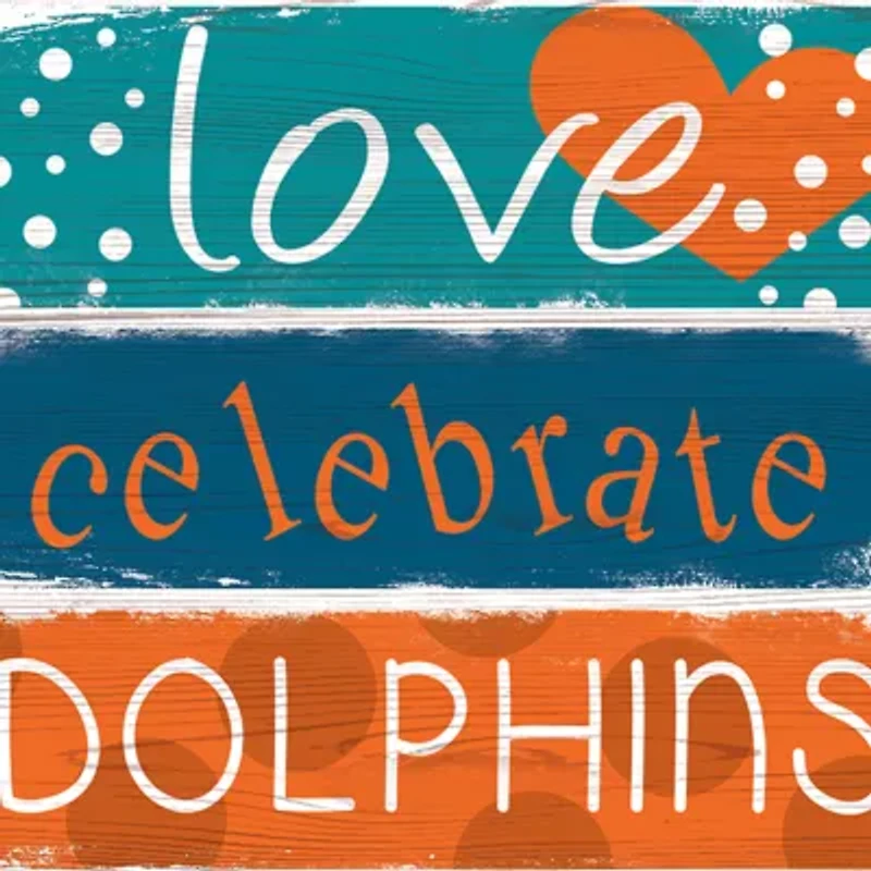 NFL Miami Dolphins Celebrations Stack 24" Sign
