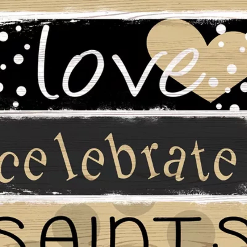 NFL New Orleans Saints Celebrations Stack 24 Inch Sign
