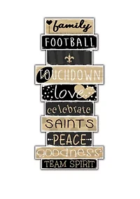 NFL New Orleans Saints Celebrations Stack 24 Inch Sign