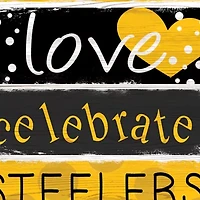 NFL Pittsburgh Steelers Celebrations Stack 24 Inch Sign