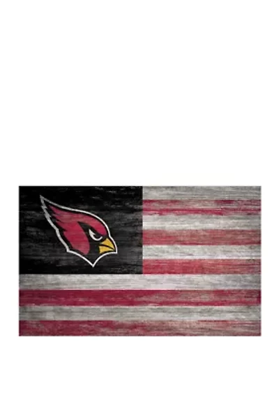NFL Arizona Cardinals 11 in x 19 in Distressed Flag