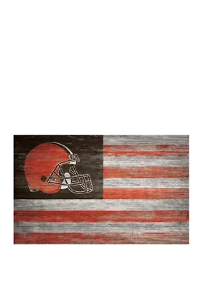 NFL Cleveland Browns 11 in x 19 in Distressed Flag