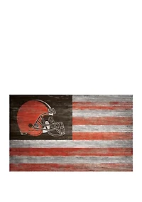 NFL Cleveland Browns 11 in x 19 in Distressed Flag