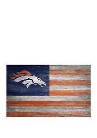 NFL Denver Broncos 11 in x 19 in Distressed Flag