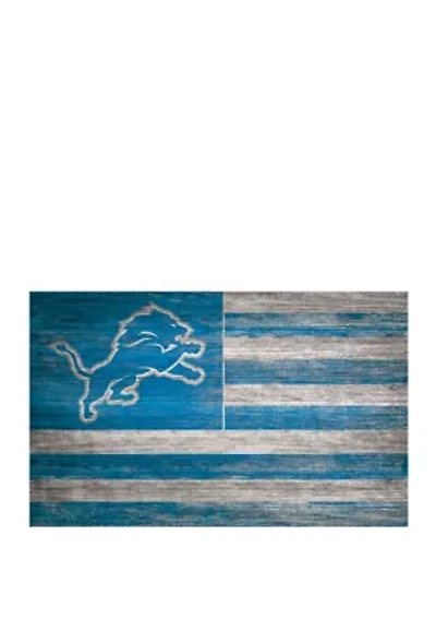 NFL Detroit Lions 11 in x 19 in Distressed Flag
