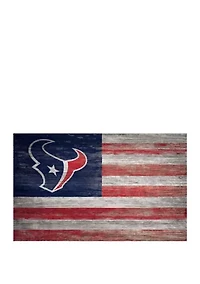 NFL Houston Texans 11 in x 19 in Distressed Flag