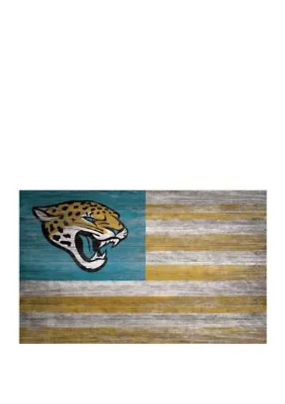 NFL Jacksonville Jaguars 11 in x 19 in Distressed Flag 
