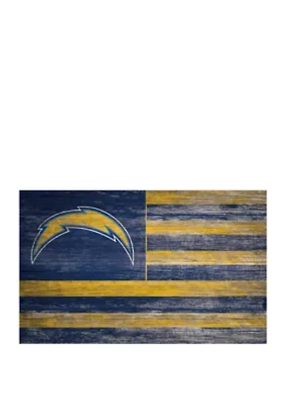NFL Los Angeles Chargers 11 in x 19 in Distressed Flag